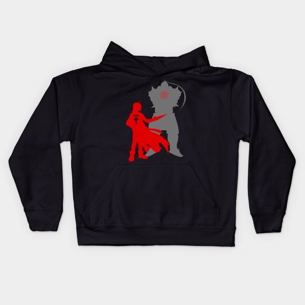 Edward and Aplhonse Elric FullMetal Alchemist Kids Hoodie by SirTeealot